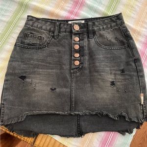 One by One Teaspoon distressed mini skirt